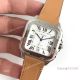 Cartier Santos Automatic Replica Watch SS Brown Leather Band (3)_th.jpg
